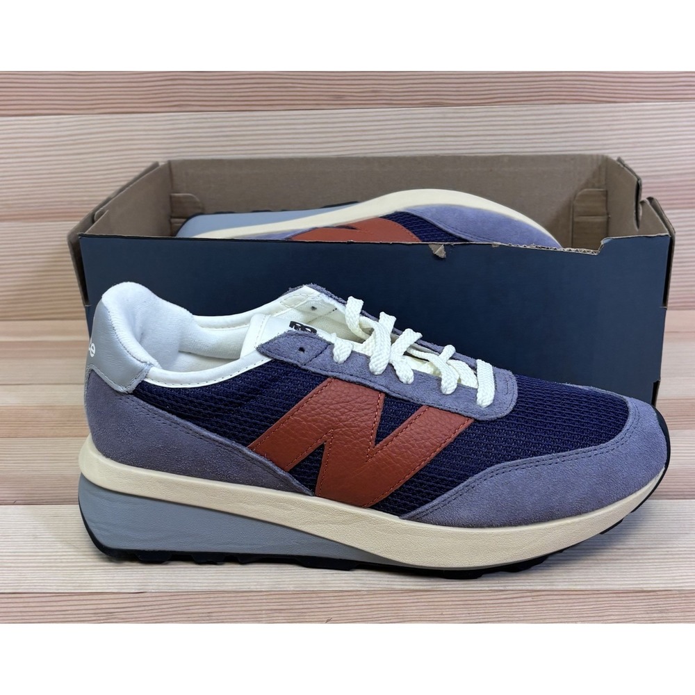 New Balance 370 Mens Size 9.5 Grey Purple Retro Lifestyle Sneakers